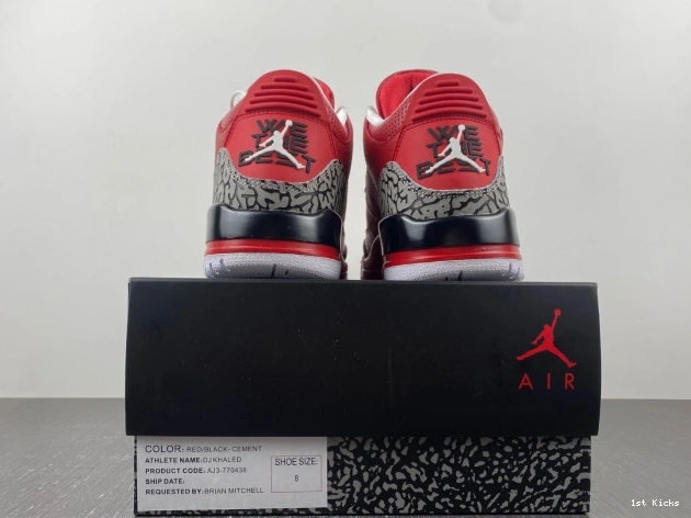 1st Kicks Khaled Retro Jordan Air SmartChoice DJ 516 Grateful 3 AJ3- 1129